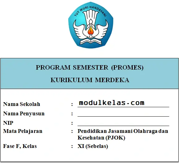 Promes PJOK Kelas 11 SMA/MA Fase F Kurikulum Merdeka