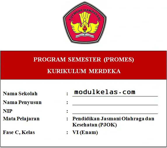 Promes PJOK Kelas 6 SD/MI Fase C Kurikulum Merdeka