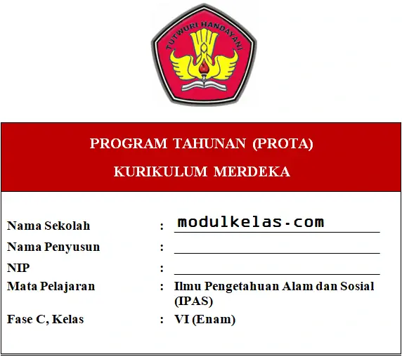 Prota IPAS Kelas 6 SD/MI Fase C Kurikulum Merdeka