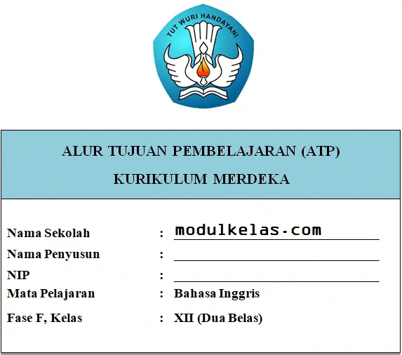 ATP Bahasa Inggris Kelas 12 Fase F Kurikulum Merdeka