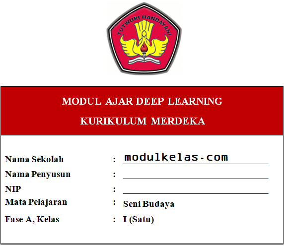 (Deep Learning) Modul Ajar Seni Budaya Kelas 1 SD/MI
