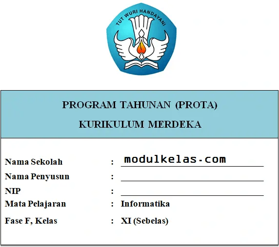 Prota Informatika Kelas 11 SMA/MA Fase F Kurikulum Merdeka