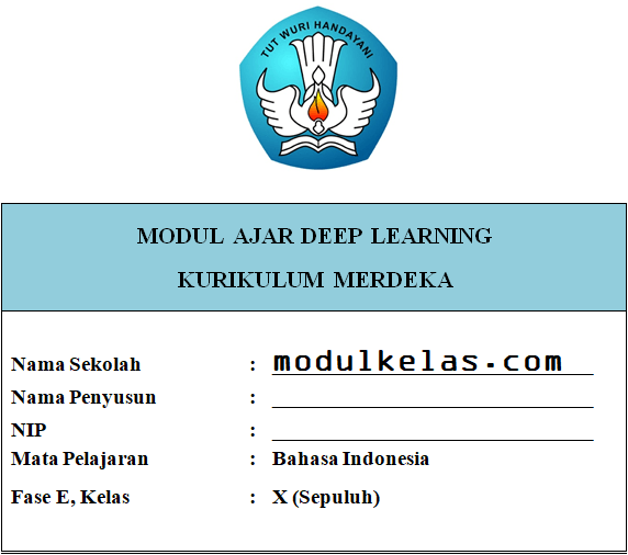 (Deep Learning) Modul Ajar Bahasa Indonesia Kelas 10 SMA/MA