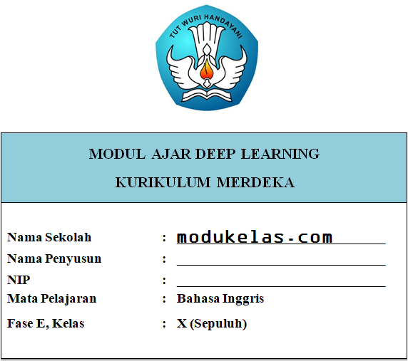 (Deep Learning) Modul Ajar Bahasa Inggris Kelas 10 SMA/MA