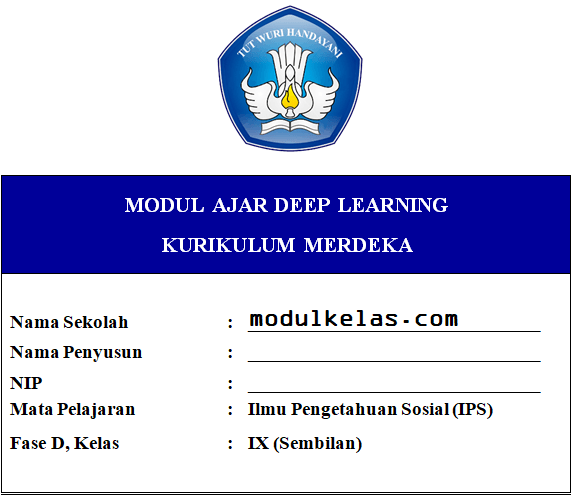(Deep Learning) Modul Ajar IPS Kelas 9 Kurikulum Merdeka