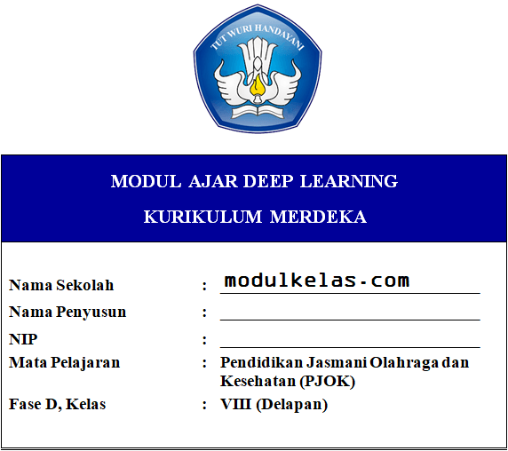 (Deep Learning) Modul Ajar PJOK Kelas 8 Kurikulum Merdeka