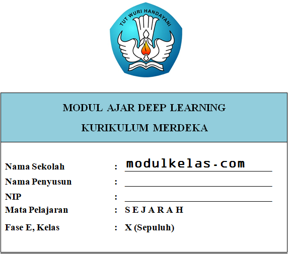 (Deep Learning) Modul Ajar Sejarah Kelas 10 SMA/MA