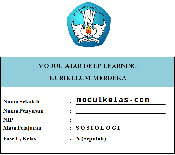 (Deep Learning) Modul Ajar Sosiologi Kelas 10 SMA/MA