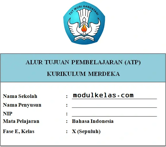 ATP Bahasa Indonesia Kelas 10 Fase E Kurikulum Merdeka