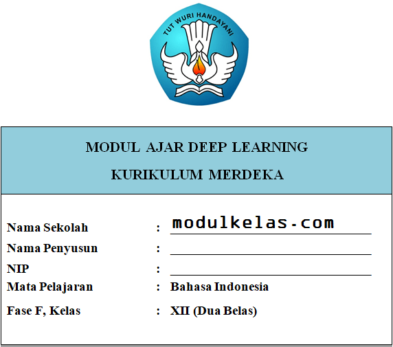 (Deep Learning) Modul Ajar Bahasa Indonesia Kelas 12 SMA/MA