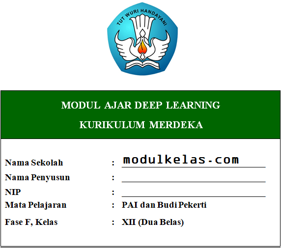 (Deep Learning) Modul Ajar PAI dan Budi Pekerti Kelas 12