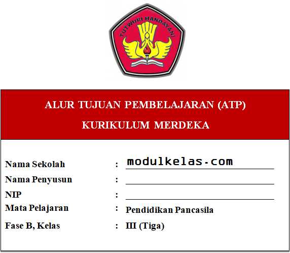 ATP Pendidikan Pancasila Kelas 3 Fase B Kurikulum Merdeka