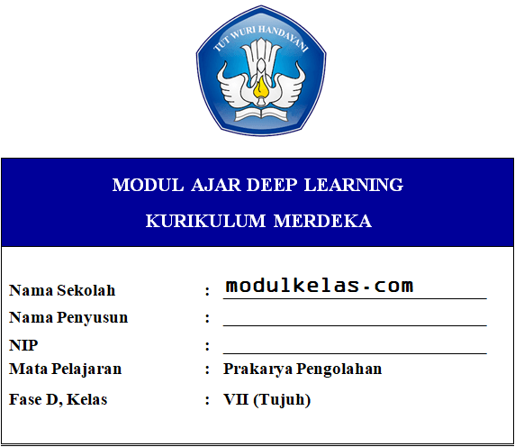 (Deep Learning) Modul Ajar Prakarya Pengolahan Kelas 7