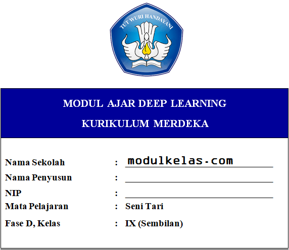 (Deep Learning) Modul Ajar Seni Tari Kelas 9 SMP/MTs