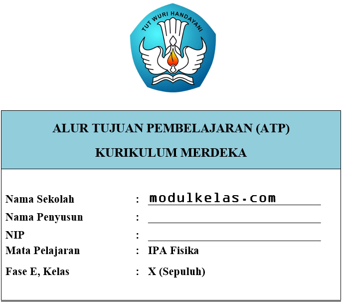 ATP Fisika Kelas 10 SMA/MA Fase E Kurikulum Merdeka