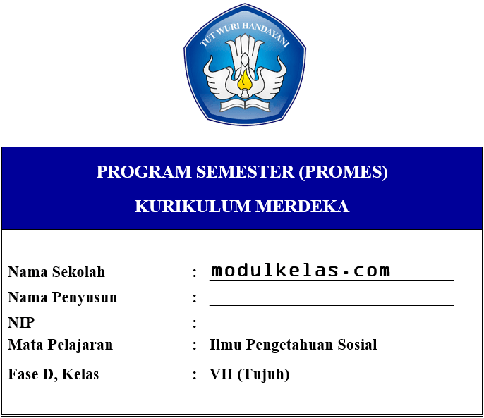 Promes IPS Kelas 7 SMP/MTs Fase D Kurikulum Merdeka