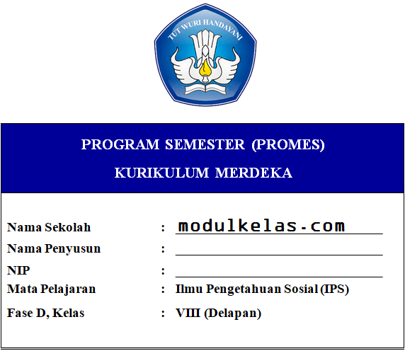 Promes IPS Kelas 8 SMP/MTs Fase D Kurikulum Merdeka