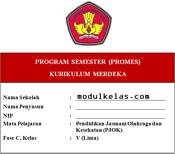 Promes PJOK Kelas 5 SD/MI Fase C Kurikulum Merdeka