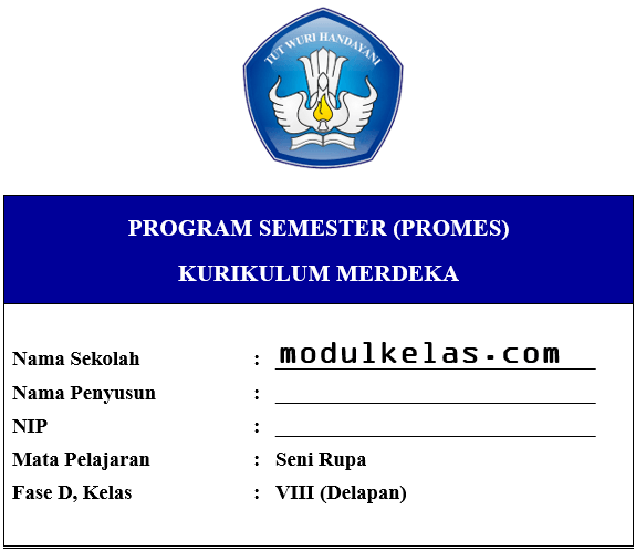 Promes Seni Rupa Kelas 8 Fase D Kurikulum Merdeka
