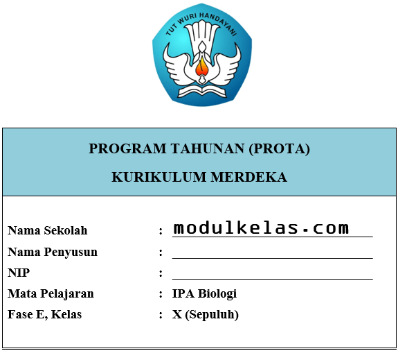 Prota Biologi Kelas 10 SMA/MA Fase E Kurikulum Merdeka