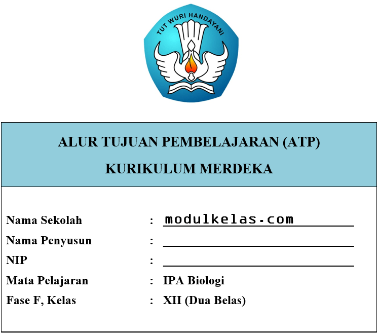 ATP Biologi Kelas 12 SMA/MA Fase F Kurikulum Merdeka