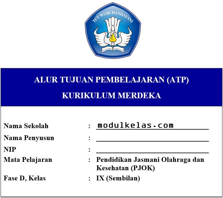 ATP PJOK Kelas 9 SMP/MTs Fase D Kurikulum Merdeka