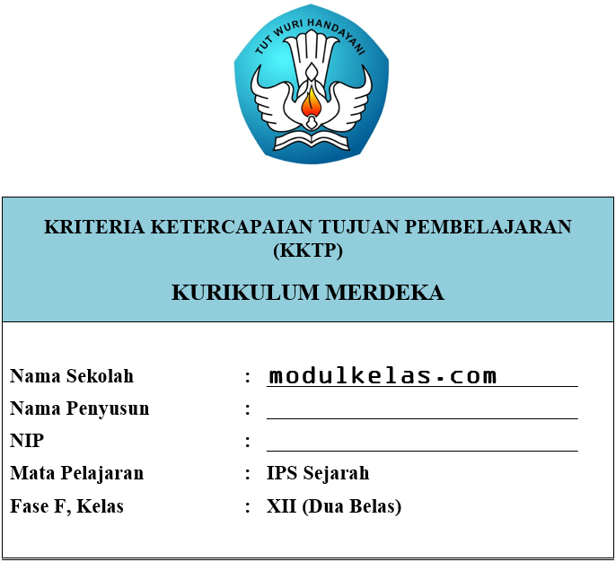 KKTP Sejarah Kelas 12 SMA/MA Fase F Kurikulum Merdeka