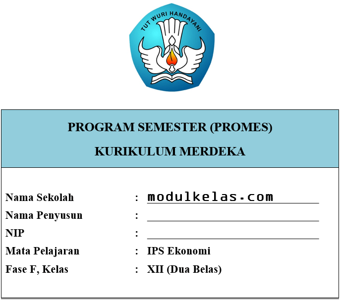 Promes Ekonomi Kelas 12 SMA/MA Fase F Kurikulum Merdeka