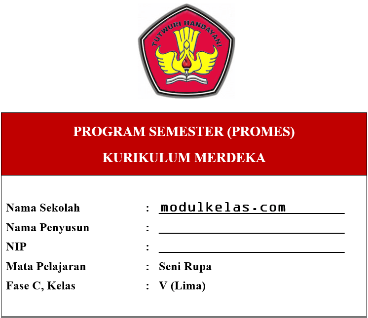 Promes Seni Rupa Kelas 5 Fase C Kurikulum Merdeka