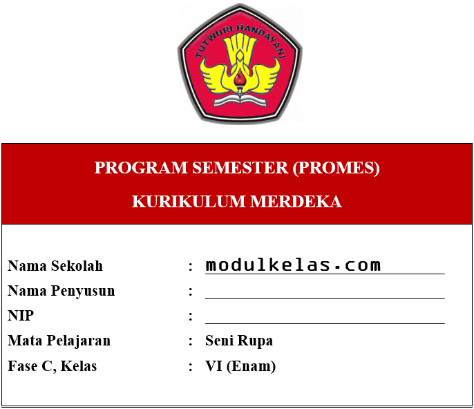 Promes Seni Rupa Kelas 6 Fase C Kurikulum Merdeka