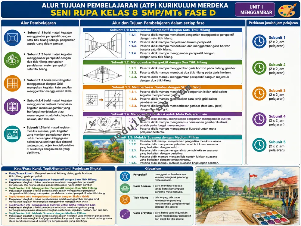 Alur Tujuan Pembelajaran (ATP) Seni Rupa Kelas 8
