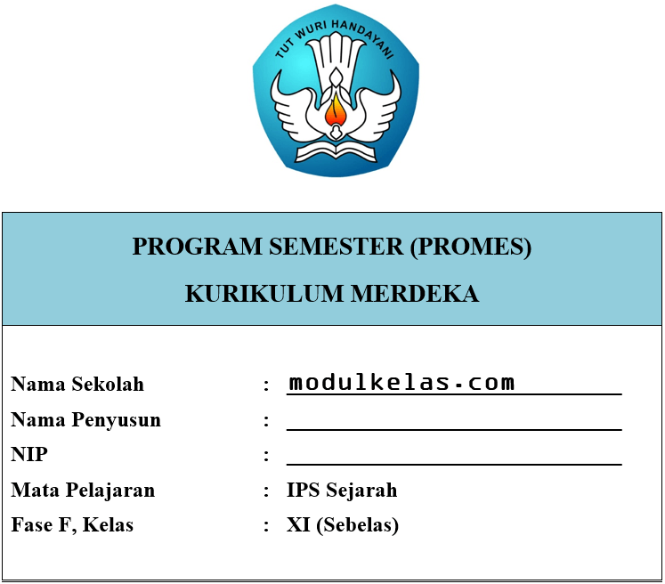 Promes Sejarah Kelas 11 SMA/MA Fase F Kurikulum Merdeka