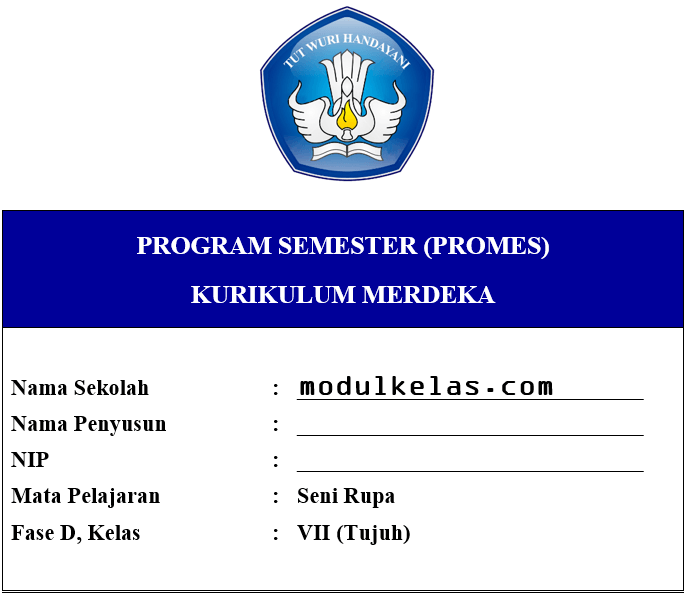 Promes Seni Rupa Kelas 7 Fase D Kurikulum Merdeka