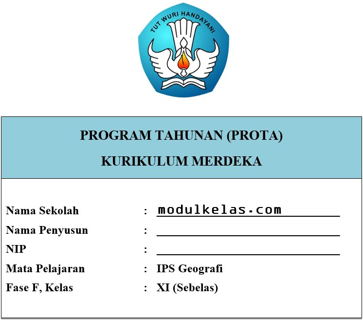Prota Geografi Kelas 11 SMA/MA Fase F Kurikulum Merdeka