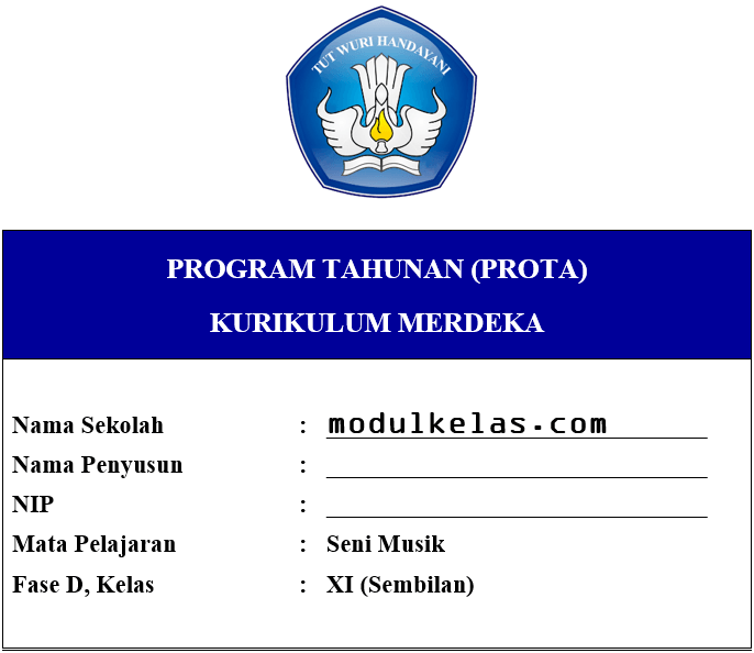 Prota Seni Musik Kelas 9 Fase D Kurikulum Merdeka