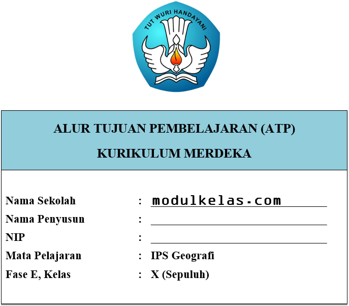 ATP Geografi Kelas 10 SMA/MA Fase E Kurikulum Merdeka