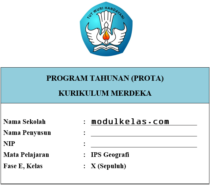Prota Geografi Kelas 10 SMA/MA Fase E Kurikulum Merdeka