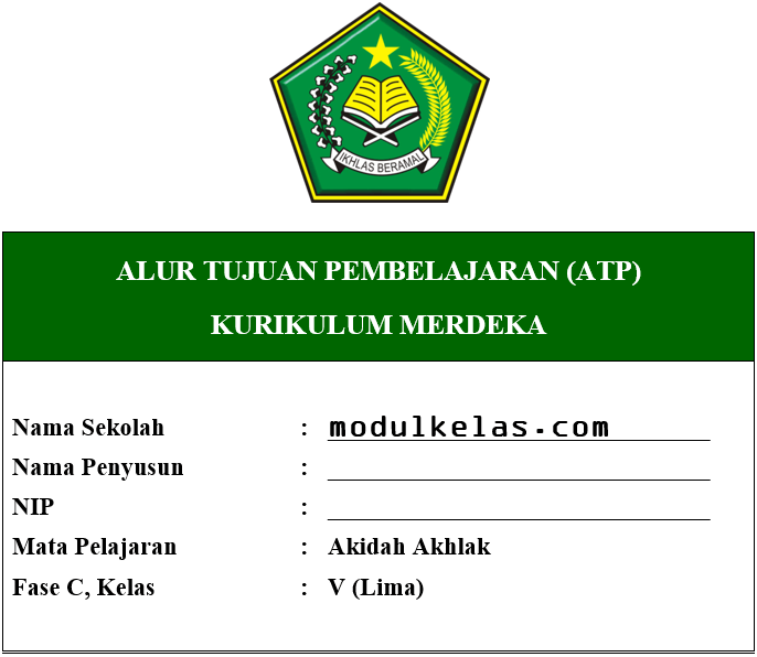 ATP Akidah Akhlak Kelas 5 Fase C Kurikulum Merdeka