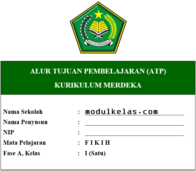 ATP Fikih Kelas 1 MI Fase A Kurikulum Merdeka