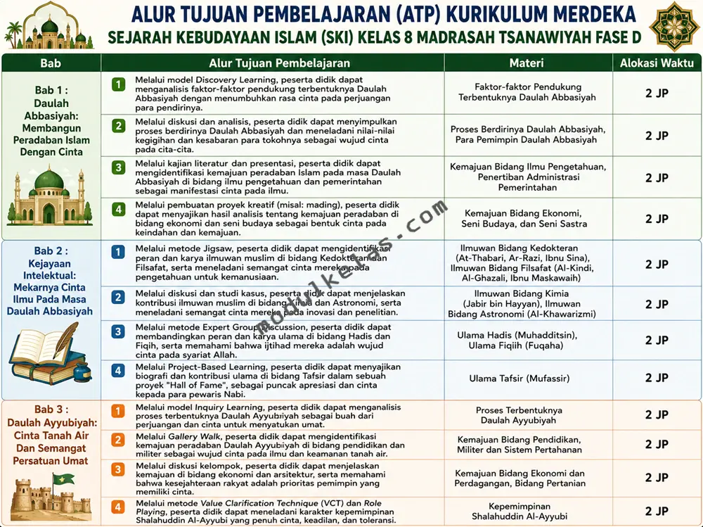 ATP Sejarah Kebudayaan Islam (SKI) Kelas 8