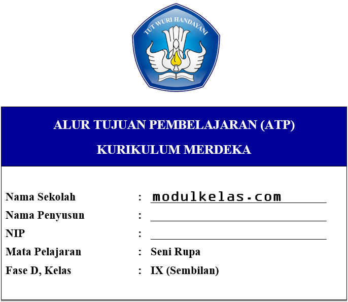 ATP Seni Rupa Kelas 9 Fase D Kurikulum Merdeka
