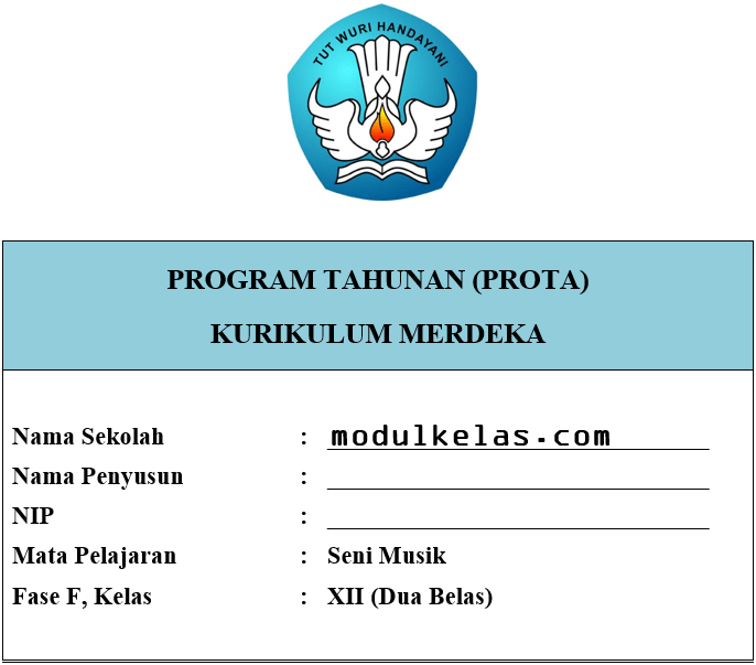 Prota Seni Musik Kelas 12 Fase F Kurikulum Merdeka