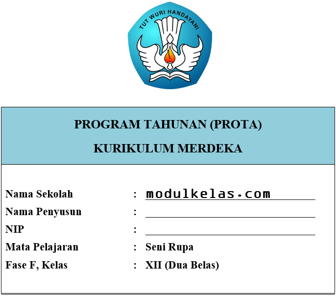 Prota Seni Rupa Kelas 12 Fase F Kurikulum Merdeka