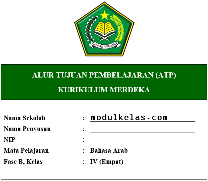 ATP Bahasa Arab Kelas 4 Fase B Kurikulum Merdeka
