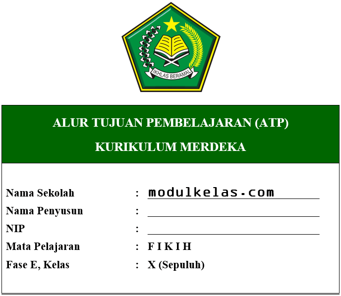 ATP Fikih Kelas 10 MA Fase E Kurikulum Merdeka