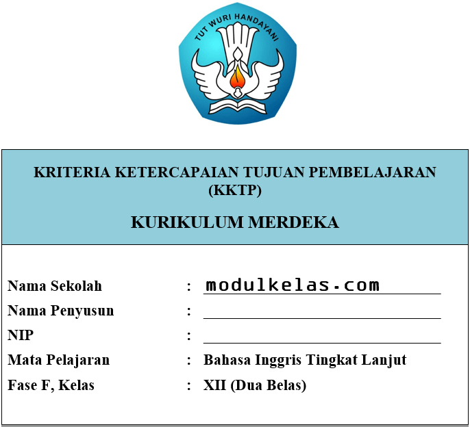 KKTP Bahasa Inggris Tingkat Lanjut Kelas 12 Fase F