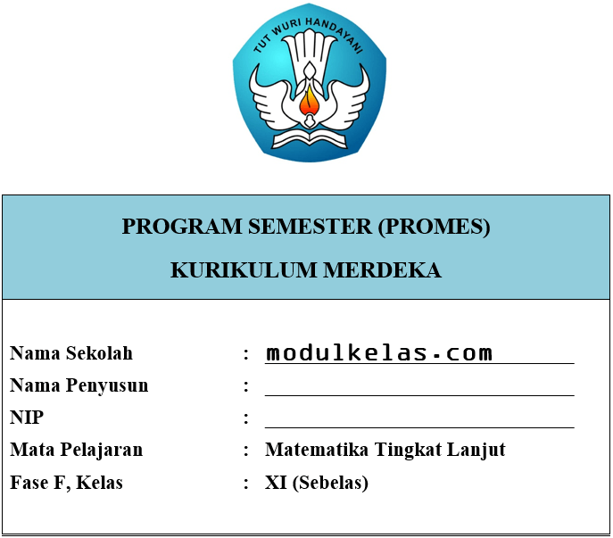 Promes Matematika Tingkat Lanjut Kelas 11 SMA/MA Fase F