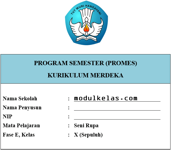 Promes Seni Rupa Kelas 10 Fase E Kurikulum Merdeka