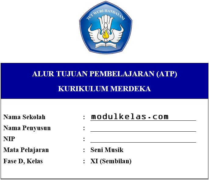 ATP Seni Musik Kelas 9 Fase D Kurikulum Merdeka